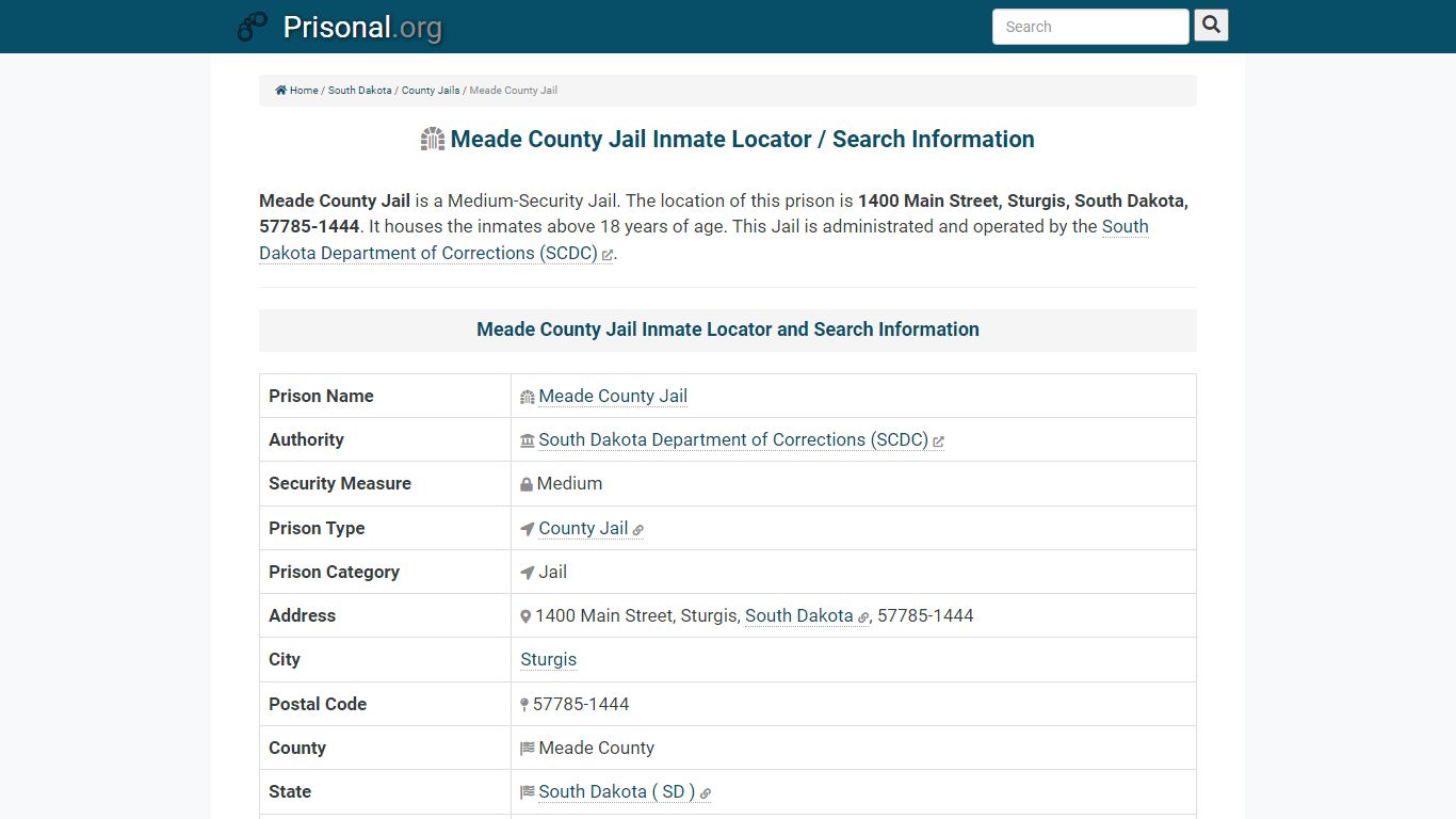 Meade County Jail-Inmate Locator/Search Info, Phone, Fax ...